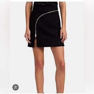 Alexander wang Black Zipper Detail Skirt new without tags